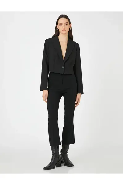 Koton Pocket Detailní kalhoty Crop Flare