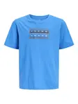 Jack & Jones Junior Tričko 'JCOFusion'  námornícka modrá / nebesky modrá / biela