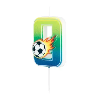 Svička dortová Fotbal "0" 6 cm