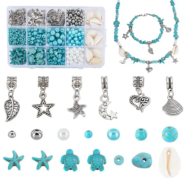 Synthetic Turquoise Beads Set