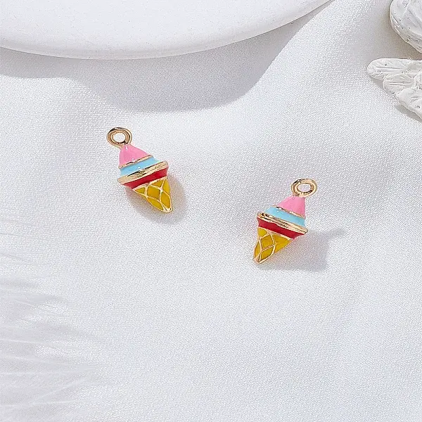 2Pcs Alloy Enamel Pendants