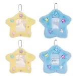 4Pcs 2 Styles Star Plush Photocard Holder with Plastic Ball Chain