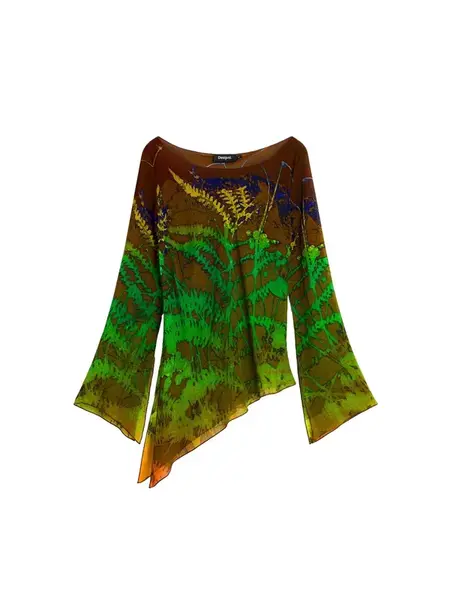 Desigual Tričko 'C. Lacroix'  zelená / zmiešané farby