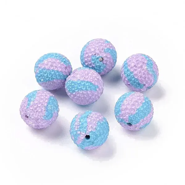 Polymer Clay Rhinestone Beads