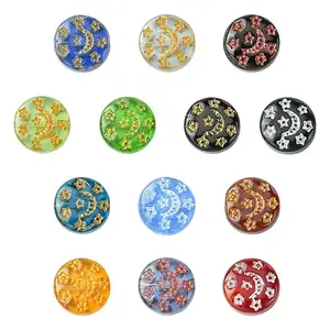 26Pcs 13 Colors Transparent Lampwork Beads