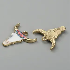 Alloy Enamel Printed Pendants