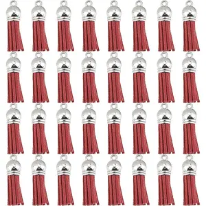 100Pcs Faux Suede Tassel Pendant Decorations
