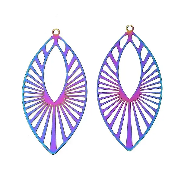 201 Stainless Steel Filigree Pendants