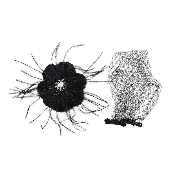 Bridal Wedding Mesh Feather Fascinator Hats Hair Chips