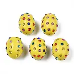 Polymer Clay Rhinestone Beads