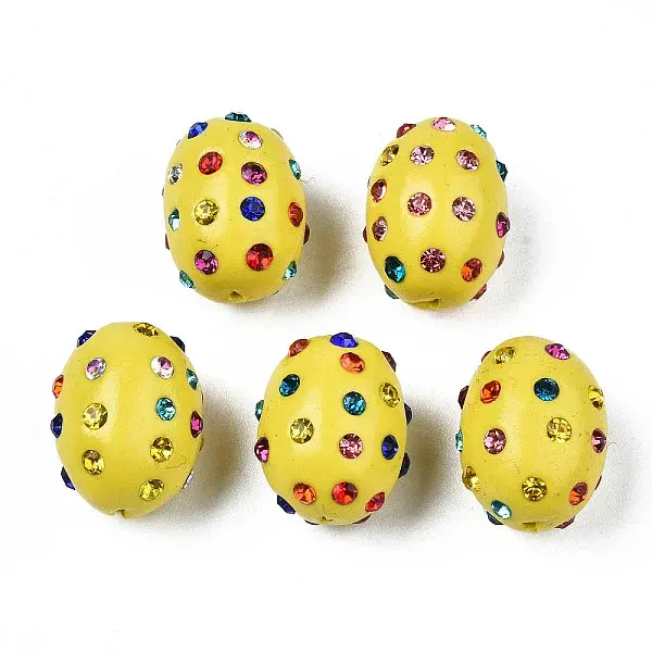 Polymer Clay Rhinestone Beads