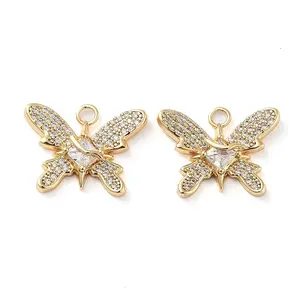 Rack Plating Brass Micro Pave Cubic Zirconia Pendants
