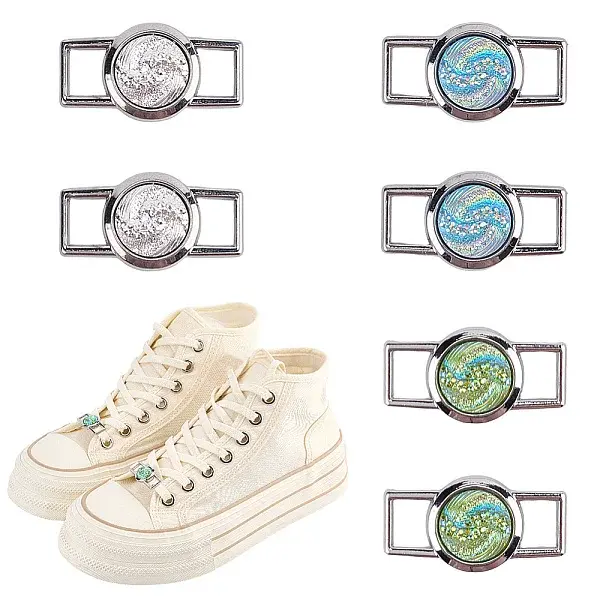 Alloy & Resin Shoelace Charms