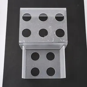2Pcs Rectangle 4 & 6 Holes Acrylic Display Stand