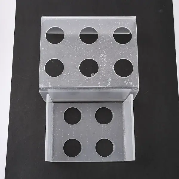 2Pcs Rectangle 4 & 6 Holes Acrylic Display Stand