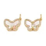 Brass Micro Pave Clear Cubic Zirconia Pendants
