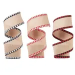 3Roll 3 Style Polyester & Hemp Ribbon