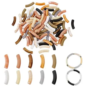 100Pcs 10 Styles Opaque Acrylic Beads