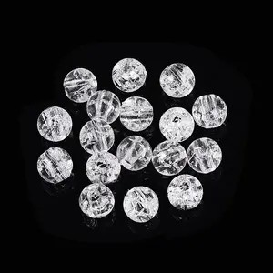 Transparent Crackle Acrylic Beads