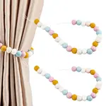 Wool Felt Pom Pom Ball Curtain Tiebacks