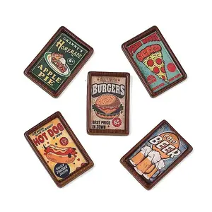 Fast Food Opaque Resin Cabochons