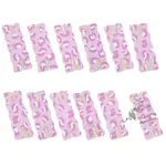 12Pcs Leopard Print Polyester Necklace Anti-Winding Display Cards