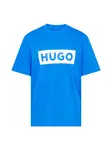HUGO Tričko 'Nico'  azúrová / biela