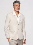 Ombre Men's REGULAR cut blazer with linen - cream