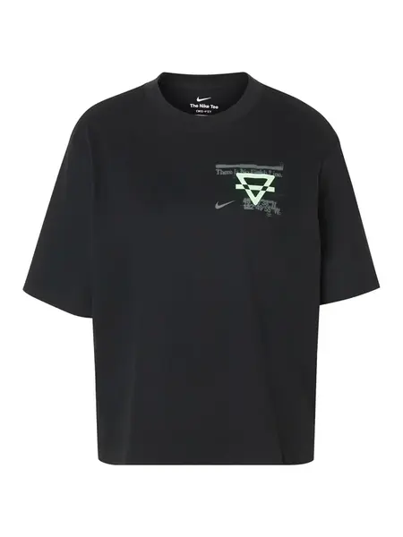 NIKE Funkčné tričko  tmavosivá / mätová / čierna