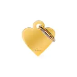 MF SMALL HEART GOLDEN BRASS 2,8x2,5cm gravírovateľný prívesok