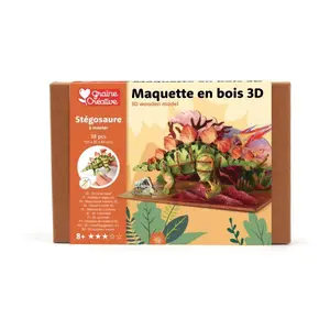 GRAINE CREATIVE Dřevěný 3D model Stegosaurus