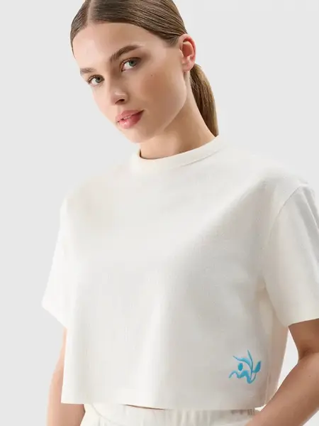 Women's cropped t-shirt 4F