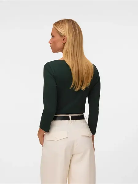 VERO MODA Tričko 'VMCHLOE PANDA'  tmavozelená