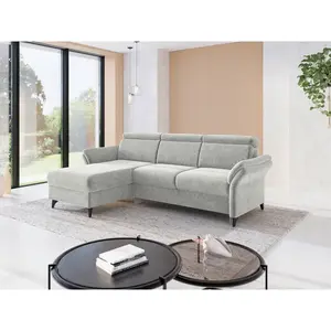 Sit & More ROHOVÁ SEDAČKA, textil, světle šedá