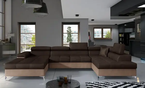 Sedací souprava Eduardo Provedení: Pravá varianta - podle zad, látka: Monolith 29/ Monolith 09