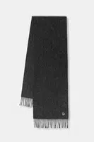 Vlněná šála Paul Smith pánská, šedá barva, hladká, M1A-150K-PZEBRA