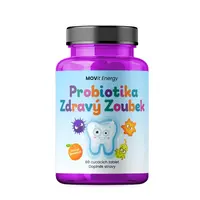 MOVit Energy Probiotika pro děti Zdravý zoubek pomeranč 60 cucavých pastilek
