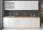 Kuchyňská linka 260 cm Eko 1 Barva korpusu: Bílá, Barva dvířek: Bílá