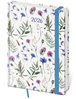 Týdenní diář 2026 A5 Vario Wildflowers s gumičkou