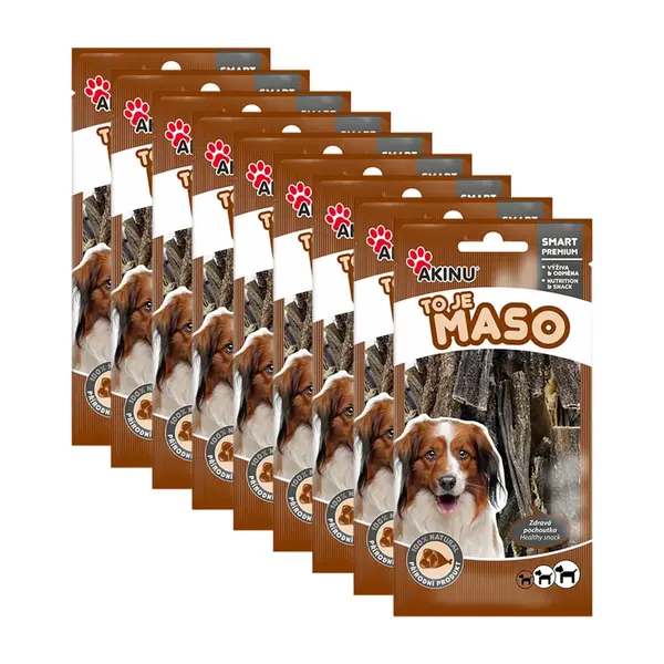 Akinu Hovězí dršťky pamlsek pro psy 9 x 100 g