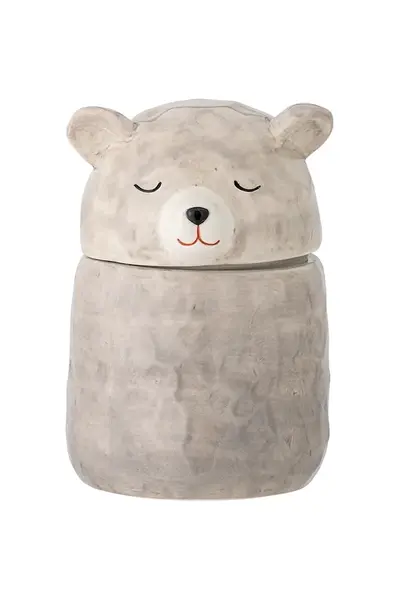 Nádoba s víkem Bloomingville Puk Jar 440 ml šedá barva