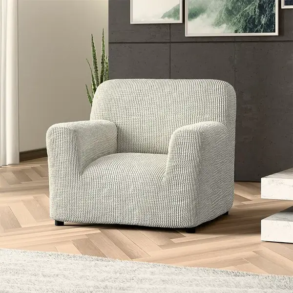 Bielastické potahy COSTINA smetanová křeslo (š. 60 - 110 cm)