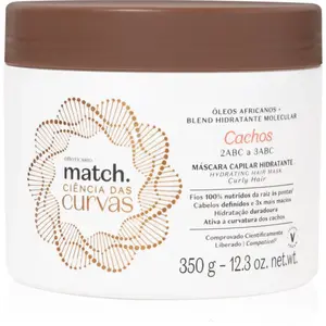 oBoticário Match. Science of Curves hydratační maska pro vlnité a kudrnaté vlasy 350 ml
