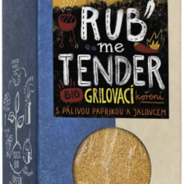 Rub me Tender (grilovací koření na maso, pikantní, bio, 60 g)