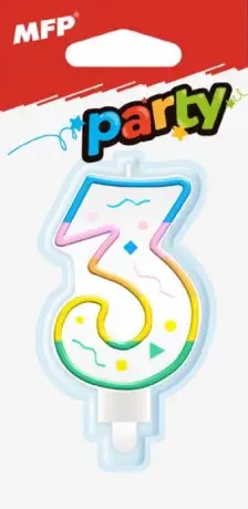 Dortová svíčka MFP č. 3 duhová