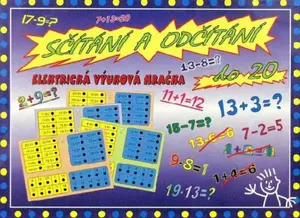 Sčítání a odčítání společenská hra na baterie v krabici