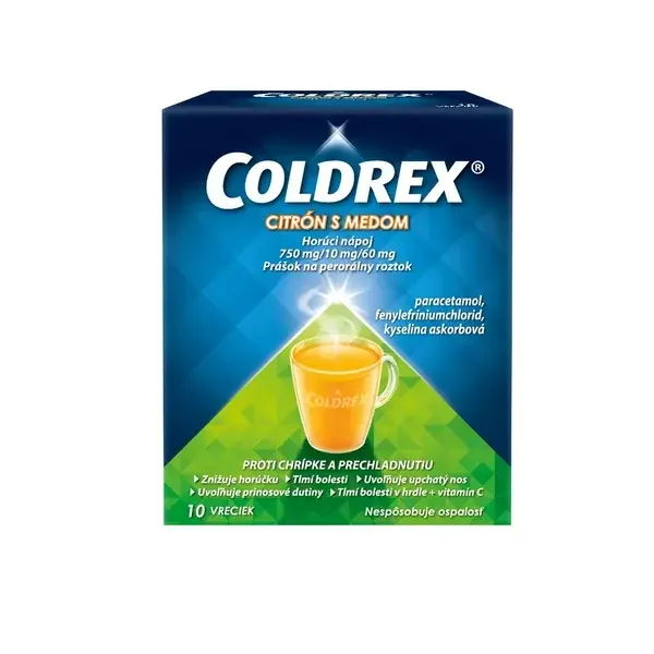 COLDREX Horúci nápoj citrón s medom 10 x 5 g