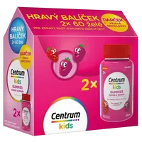 CENTRUM Kids Gummies malina a jahoda, darčekové balenie, želé 2 x 60