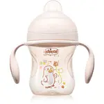 Chicco Transition Cup 4m+ tréningový hrnček s držadlami Pink 200 ml