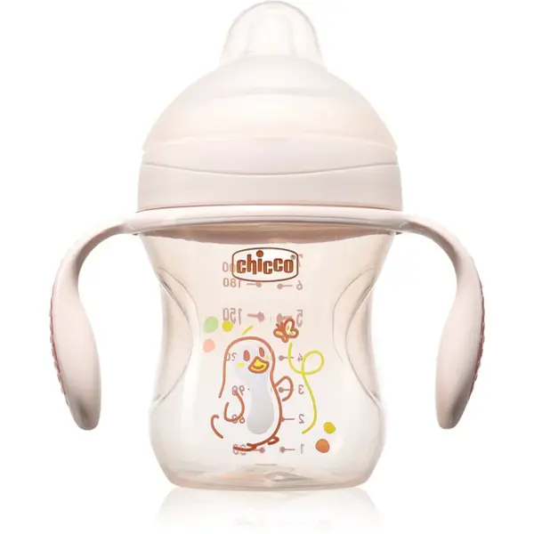 Chicco Transition Cup 4m+ tréningový hrnček s držadlami Pink 200 ml